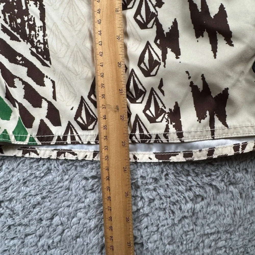Y2K Vintage Volcom Board Shorts‎ Men 38 Swim Trunks Surfer Print Beach AOP